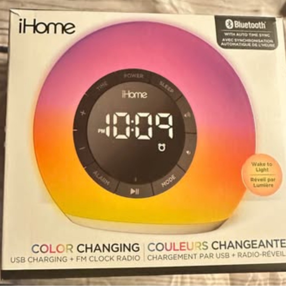 iHome Color Changing Clock FM Radio